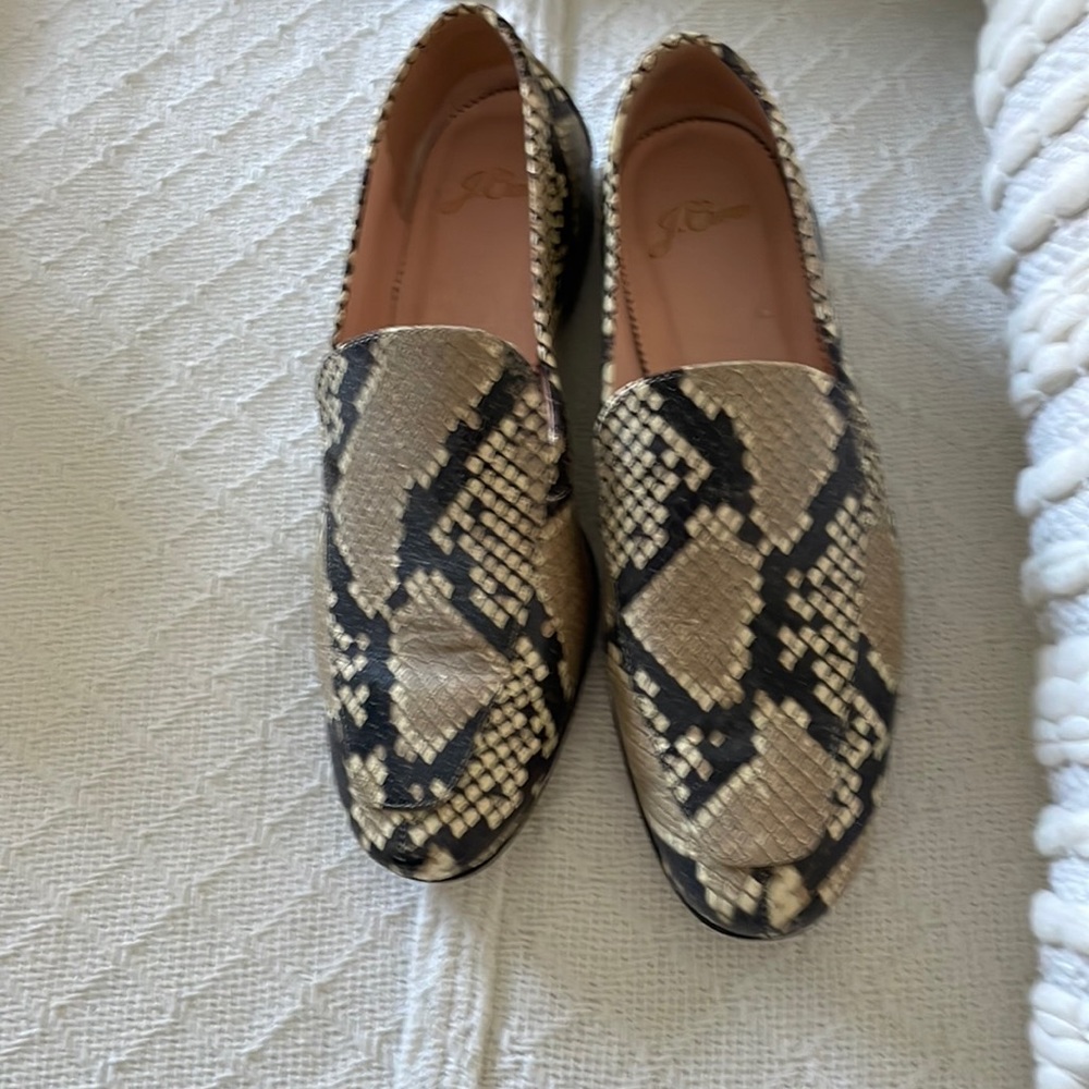 J. Crew snake skin loafer 6 1/2